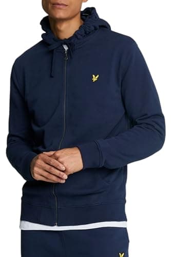 Image of Lyle & Scott Mid Layers Zip Through Hoodie Z99 Navy, XL