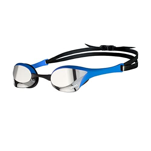 Image of ARENA Cobra Ultra Swipe Mirror Unisex Adult Racing Swimming Goggles, Swimming Pool Goggles with Curved Mirror Lenses, Anti-Fog, UV Protection, 5 Interchangeable Nose Bridges