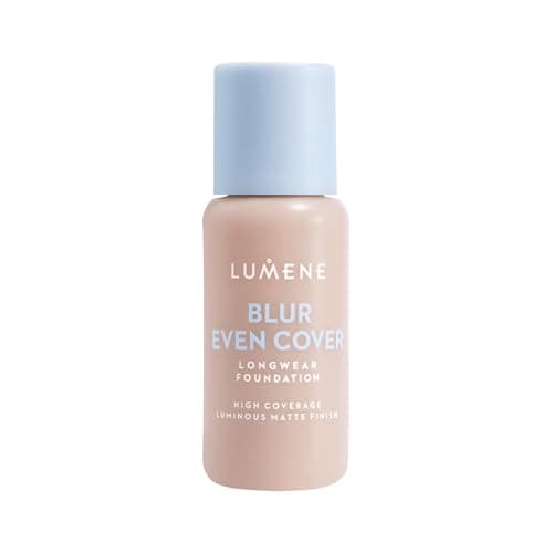 Image of LUMENE Blur Even Cover Foundation | High Coverage, Lightweight Liquid Foundation with Luminous Matte Finish | 16H Longwear | Niacinamide & Nordic Bilberry | Fragrance-Free | Vegan | Shade 2 | 30ml