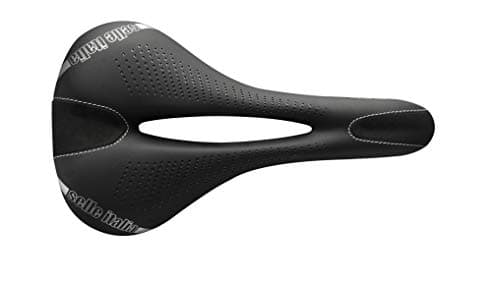Image of Selle Italia - Man Gel Flow, Soft Gel Bicycle Saddle with a Wide Seat with Anti-Vibration Technology and a Manganese Rail, Water Resistant - Black - L2