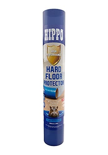 Image of Hippo Hard Floor Protector 600mm x 25m – Self Adhesive Floor Protection for Building Work, Decorating, Renovation, Low-Slip, Carpets, Suitable for Most Hard Floor, Highly Durable