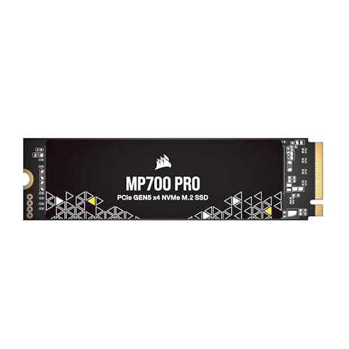 Image of Corsair MP700 PRO 1TB M.2 PCIe Gen5 x4 NVMe 2.0 SSD – M.2 2280 – Up to 11,700MB/sec Sequential Read – High-Density TLC NAND – Black