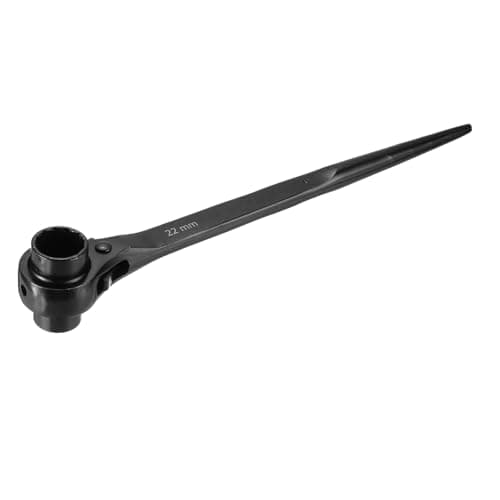 Image of sourcing map 19 x 22mm 12-Point Scaffold Podger Ratchet Spanner Ratcheting Socket Wrench Tool (Black)