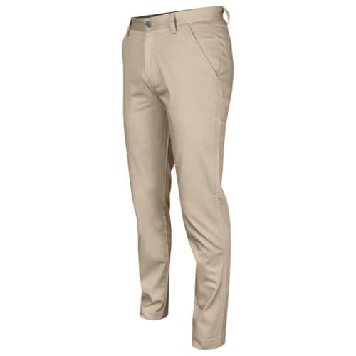 Image of Calvin Klein Mens Campus Chino Wicking Stretch Trousers - Stone - 32R