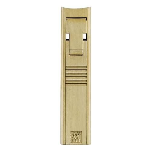 Image of ZWILLING Nail Clipper Compact (ultra flat with nail file, slightly curved cutting edge, travel friendly, including leather cover), Premium, Gold