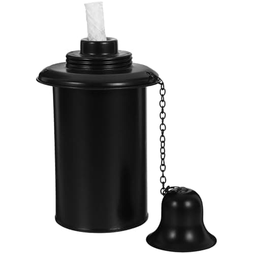 Image of Hemobllo Torch Canister for Garden Outdoor Torch Container with Wick and Metal Cap Easy Fill Fuel Holder for Patio Backyard Lighting