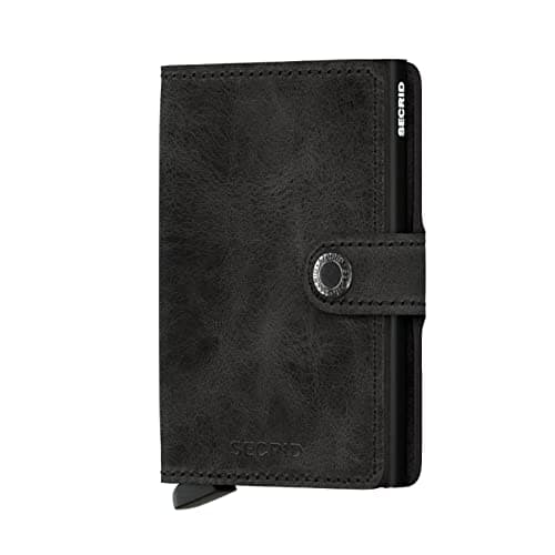 Image of Secrid - Miniwallet, Travel Accessory - Envelope Type Card Holder, RFID Protected, Black, Leather, Unisex-Adults, Wallet