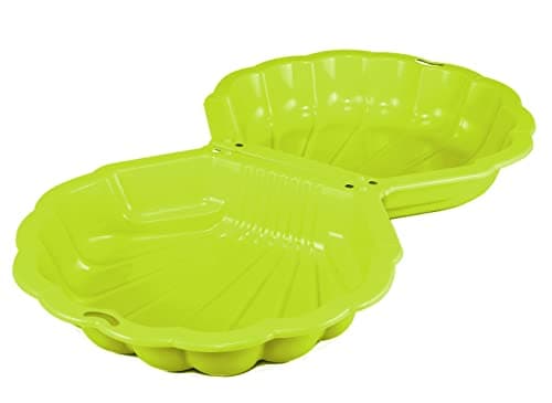 Image of URBN-TOYS Shell Clam Shaped Plastic Sandpit Outdoor Garden Fun Paddling Ball Pool Sand Pit (Green)