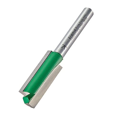 Image of Trend CraftPro Straight Two Flute Router Cutter Bit, 1/4 Inch Shank, 12.7mm Cut Diameter & 31.8mm Cut Length, Tungsten Carbide Tipped, C022X1/4TC