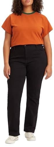 Image of Levi's Women's Plus Size 724 High Rise Straight Jeans, Black Sheep, 14 S
