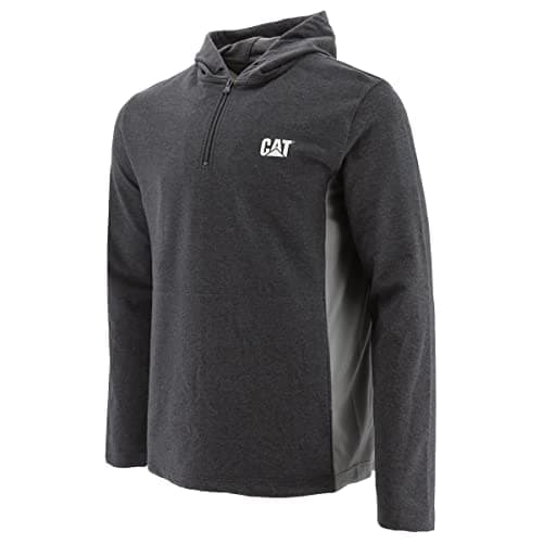 Image of Caterpillar CAT Workwear Mens Coolmax Quarter Zip Wicking Hoodie