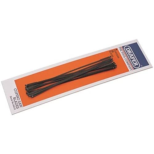 Image of Draper 170mm Coping Saw 10 Piece Assorted Blades | 15TPI Cutting Tools Spare Parts| Pinned ends | 64416