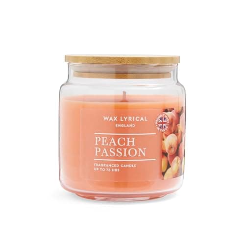 Image of Wax Lyrical Peach Passion, Medium Jar Candle, Up to 75 Hour Burn Time