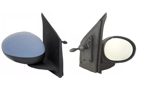 Image of Fits Citroen C1 2005-2014 Door Mirror Unit Manual Fold Non-Heated Primed Paintable (Right Hand Driver Side)