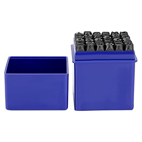 Image of 36 Pieces 6 Mm Numbers and Letters Punch Set Punch Number Set Punch Letters Alphabet A-Z, Numbers 0-9, &, for Metal, Wood, Leather, Plastic, with Carrying Bag