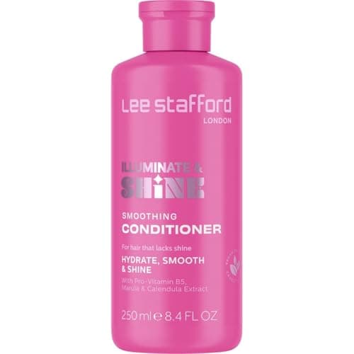 Image of Lee Stafford Smoothing Conditioner | Illuminate & Shine - Best for Dry Dull Hair, Lightweight Cream for A High Gloss Sleek Silk Shiny Finish, Infused with Marula Oil for Rich Moisture, 250 ml