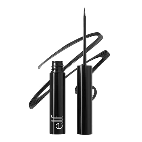 Image of e.l.f. H2O Proof Inkwell Eyeliner Pen, High-Pigment, Waterproof Liquid Eyeliner, Delivers A Matte Finish, Vegan & Cruelty-Free, Film Noir