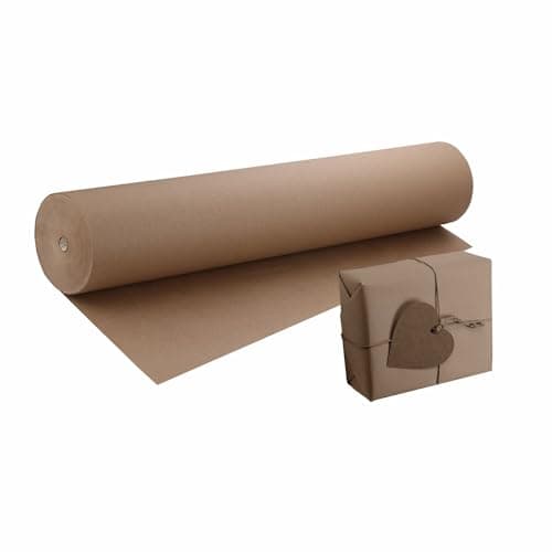 Image of RelianceUK Brown Paper Roll – 90 GSM (750mm X 100m) | 75cm Multipurpose Wrapping Paper Heavy Duty Rustic Kraft Roll for Packaging, Gift Wrapping, Shipping, Packing, Art, Crafts & Parcel Filling