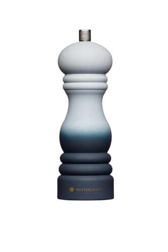 Image of MasterClass Pepper Mill or Salt Grinder with Interchangeable Cap, Plastic, Grey Ombré, 17 cm
