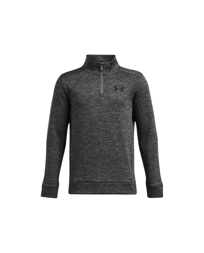 Image of Under Armour Boys' Armour Fleece Quarter Zip, Lightweight and Breathable Boys' Top for Sports and Cold Weather, Comfortable and Warm Sports Fleece,Castlerock / / Black,YSM
