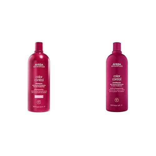 Image of Aveda Color Control Rich Shampoo & Conditioner Duo | Protects Colour-Treated Hair | Fights Colour Fading | Silicone Free | for Medium to Thick Hair | 97%+ Naturally Derived* | Litre Size