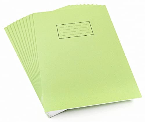Image of Silvine Exercise Book A4 Ruled with Margin Green (10 Pack)