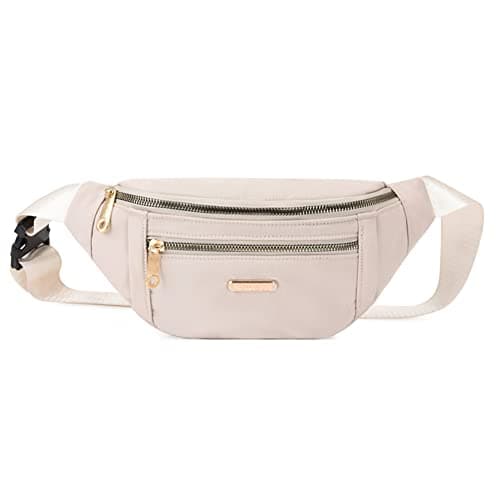 Image of Estwell Bum Bag Fanny Pack Men Women Fashion Festival Fanny Pack Travel Waist Pack Lightweight Adjustable Waist Bag for Running Walking Hiking Jogging, Beige