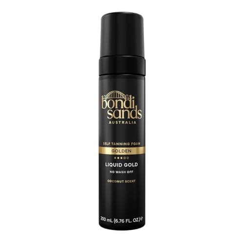Image of Bondi Sands Liquid Gold Self-Tanning Foam, Enriched with Argan Oil, Vegan + Cruelty Free, Coconut Scent, 200mL