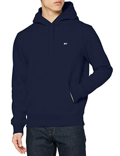 Image of Tommy Jeans Men's Tjm Regular Fleece Hoodie Dm0dm09593 Hoodies, Twilight Navy, S