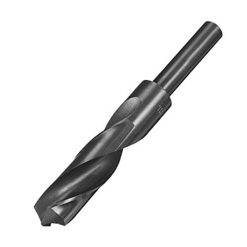 Image of sourcing map Reduced Shank Drill Bit 21mm Black Nitride Coated with 1/2 Inch Straight Shank, High Speed Steel HSS 9341 Twist Drill Bit for Stainless Steel Alloy Metal Plastic