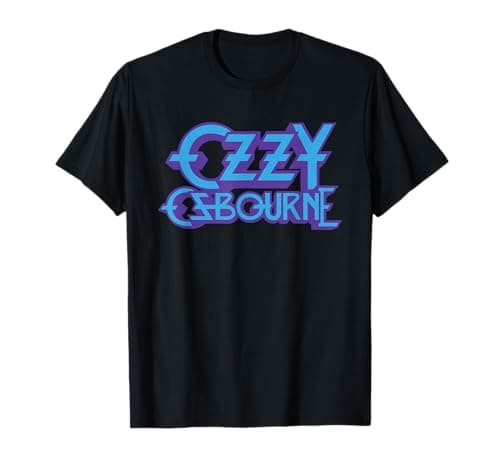 Image of Ozzy Osbourne Purple and Blue Logo T-Shirt