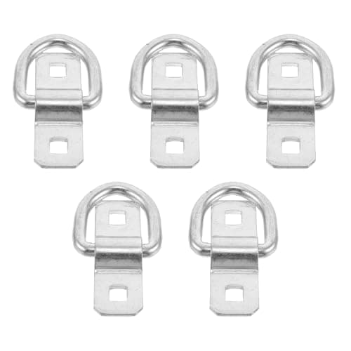 Image of KAILIKETIY Heavy Duty Durability D 5pcs Anchors Tie down Trailer Alloy Metal Cargo Tie down Hooks with Quick Loading Efficiency and for Securing Loads on Trailers and Trucks