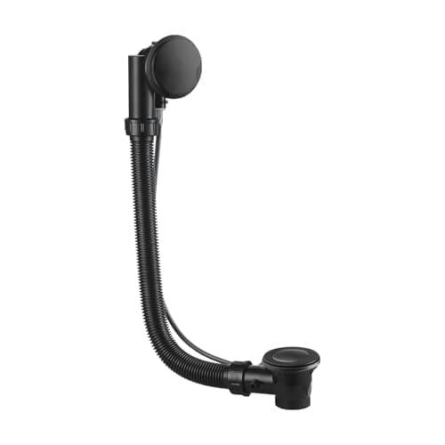 Image of Inodiref Pop Up Bath Waste and Overflow Kit Twist Drain Pop Up Bath Plug Bath Plug Replacement (Matte Black)