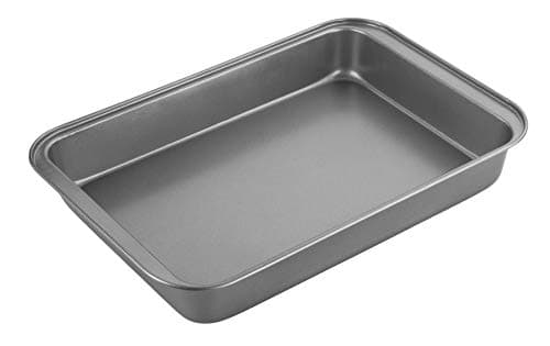 Image of Chef Aid Non-Stick Steel Roasting Tray, Measuring 36.5 x 24.5 x 5.5 cm Approx with Deep Sides Making This a Ideal Roasting Tin, use for Meat, Vegetables, Sides and More, Grey
