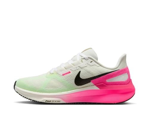Image of NIKE Air Zoom Structure 25 Men's Trainers IB7451 (Sail/Sequoia/Hyper Pink 100) UK 8 (EU 42.5)