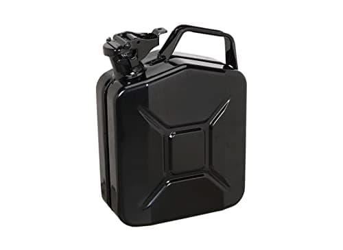 Image of 5 Litre Metal Jerry Can - Black - for Fuel Petrol Diesel etc