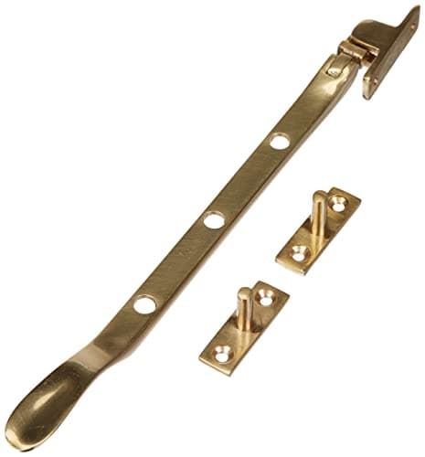 Image of Merriway® BH01591 Victorian Window Casement Stays Polished Brass, 200mm (8 inch)
