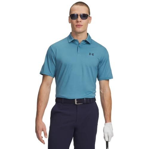 Image of Under Armour Mens Matchplay Short Sleeve Performance Polo Boundless Blue L