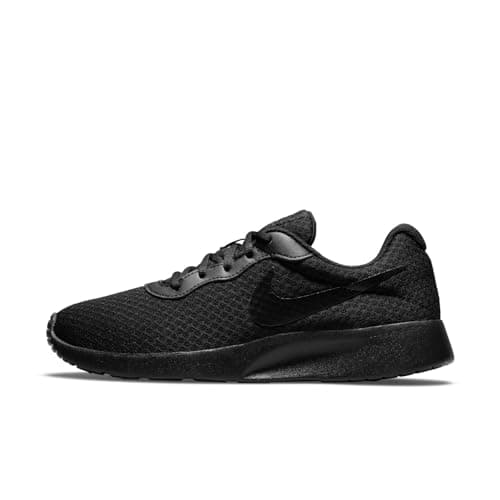 Image of NIKE Women's Tanjun Sneaker, Black Black Barely Volt, 3 UK