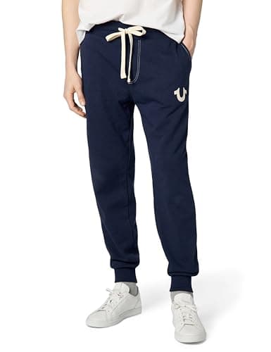 Image of True Religion Men's Classic Logo Jogger Sweatpant, True Navy, M