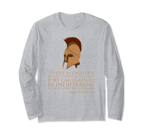 Image of Marcus Aurelius On Living A Good Life - Stoicism Philosophy Long Sleeve T-Shirt