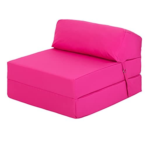 Image of Ready Steady Bed Comfortable Fold Out Z Bed Chair | Sofa Bed Futon Lightweight | Soft Water resistant Cover | Ergonomically Designed Single Mattress Zbed (Pink)
