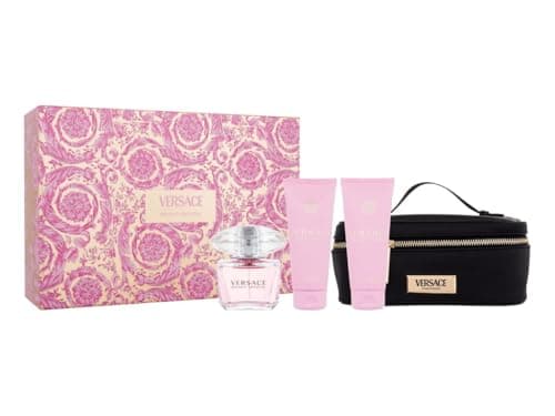 Image of Versace Bright Crystal by Versace for Women - 4 Pc Gift Set 3oz EDT Spray, 3.4oz Body Lotion, 3.4oz Shower Gel, Beauty Case