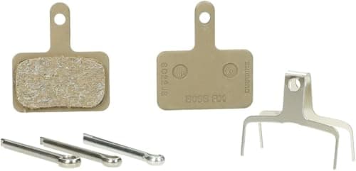 Image of SHIMANO B05S disc brake pads and spring, steel backed, resin