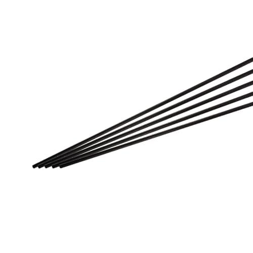 Image of sourcing map Carbon Fiber Rod, 5mm x 500mm Carbon Rod Bar for RC Plane DIY Craft Kite Wing Tube Quadcopter Arm Repair Pack of 5
