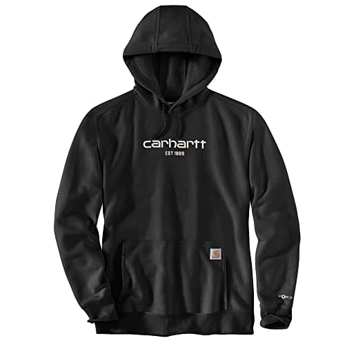 Image of Carhartt Mens Lightweight Logo Relaxed Fit Graphic Hoodie