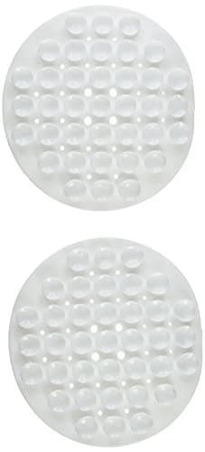 Image of Merriway BH02597 (2 Pcs) White Rubber Suction Soap Holder - Pack of 2 Pieces