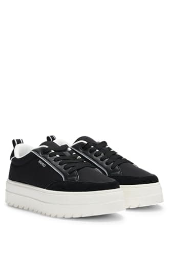 Image of Hugo Women's Lyssa_Tenn_nysdpu Sneaker, Black 1, 6 UK