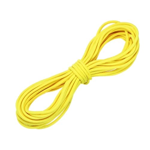 Image of sourcing map Bungee Cord Elastic Cord Heavy Stretch String Rope 5/32" 11 Yards (4mmx10m) Elastic String for DIY Sewing Outdoor Camping Tie Down Hook Strap,Yellow