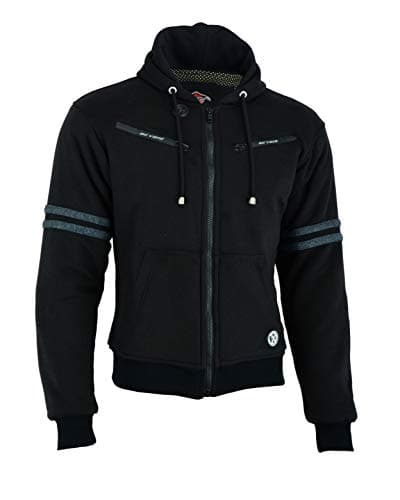 Image of Texpeed Mens Motorcycle Motorbike Biker Hoody Jacket - Hoodie Made With Protective Aramid And CE Armour (EN 1621-1) Protection - Black Grey 3XL